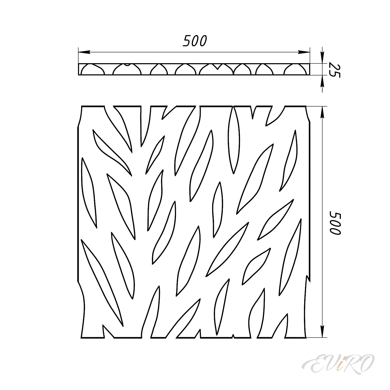 Гипсовая 3D панель EViRO Leaflet