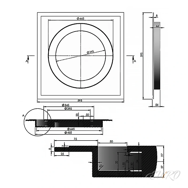 Встраиваемый круговой светильник EViRO ВКС арт. 595s