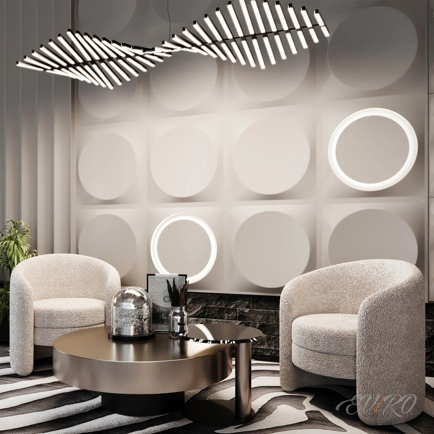 Гипсовая 3D панель EViRO Circle