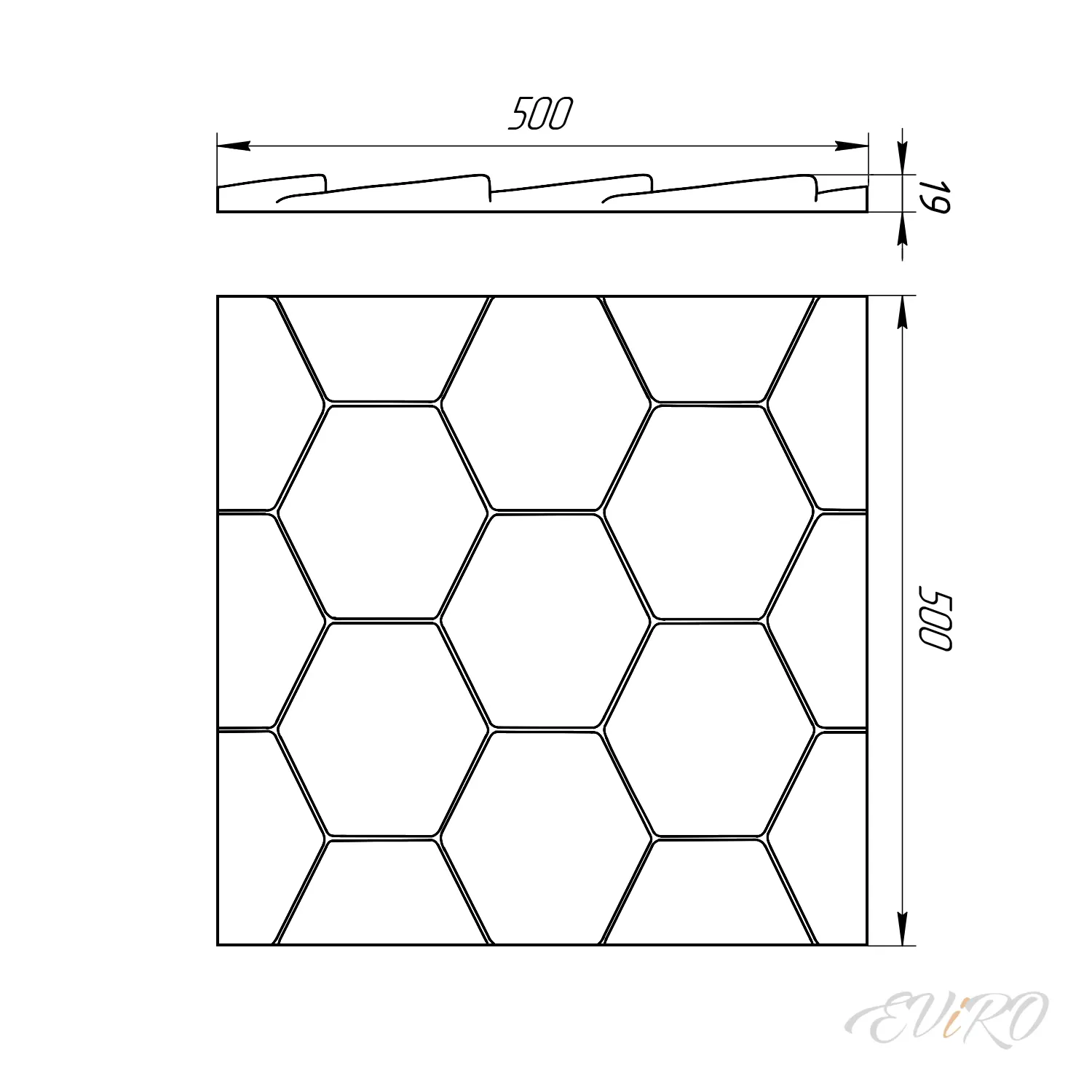 Гипсовая 3D панель EViRO Roof