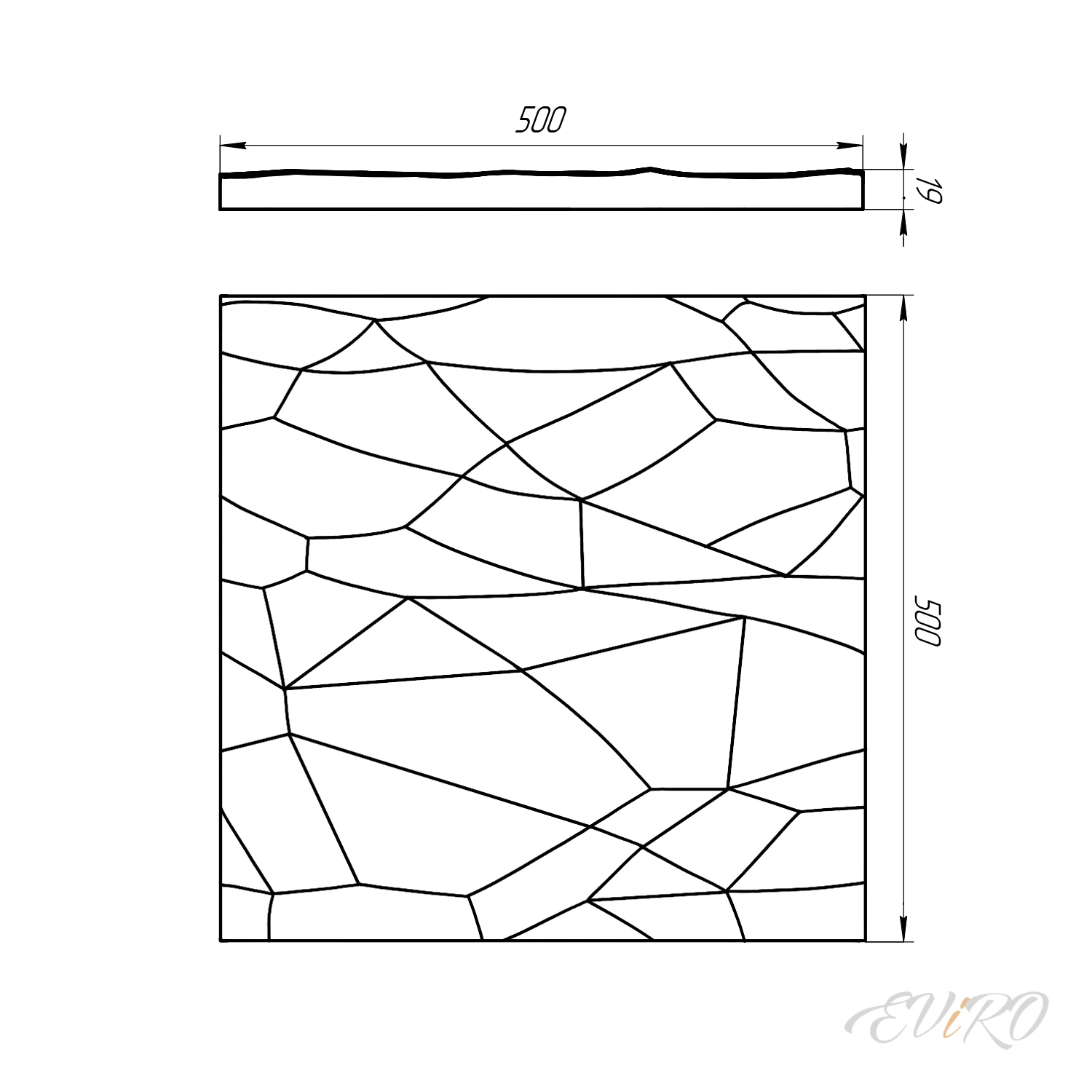 Гипсовая 3D панель EViRO Рок