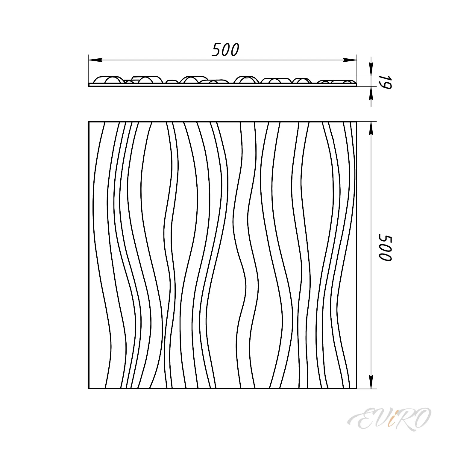 Гипсовая 3D панель EViRO Нити