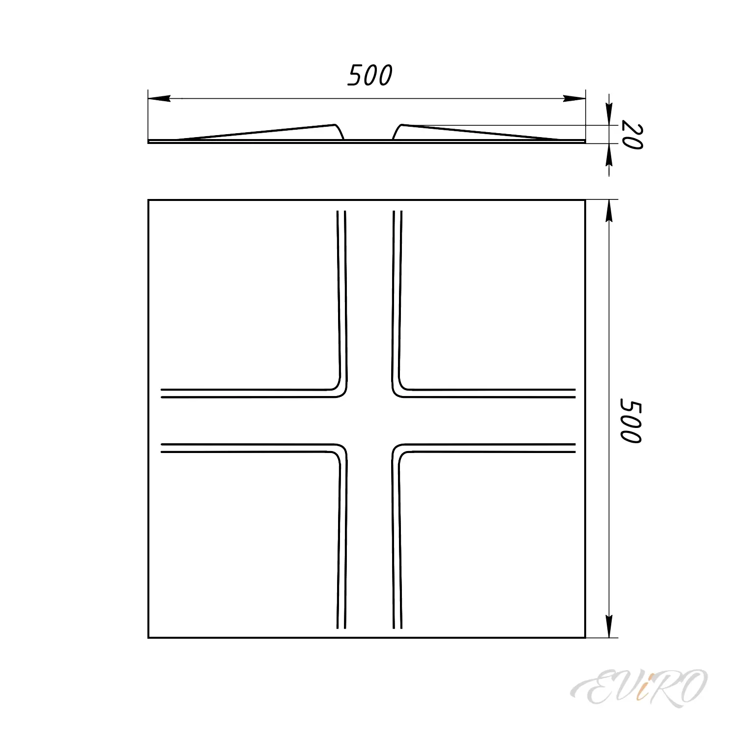 Гипсовая 3D панель EViRO Скаты Лайт