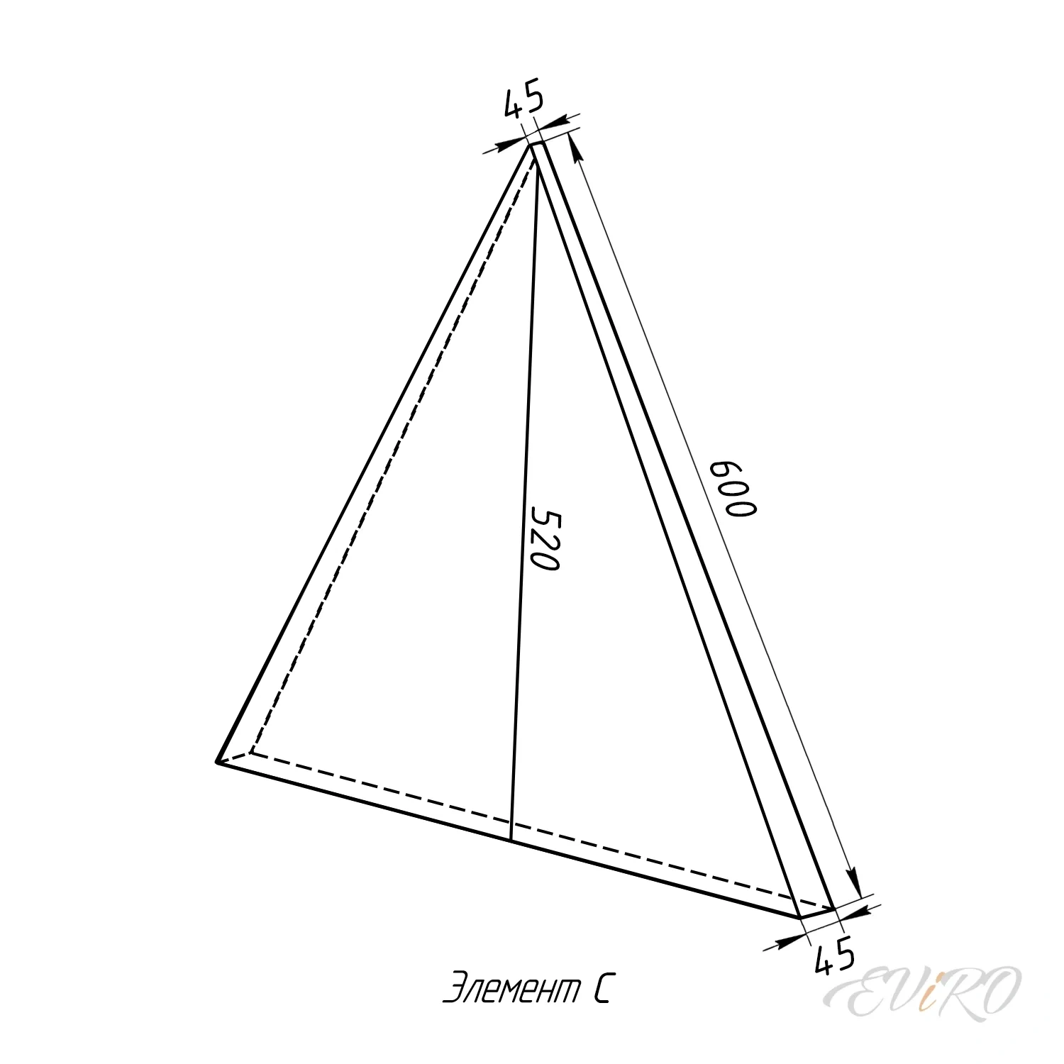 Гипсовая 3D панель EViRO Скальные треугольники (Exclusive Rock LED)