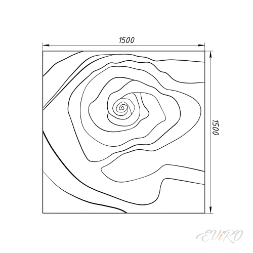 Гипсовый 3D барельеф EViRO Rose 
