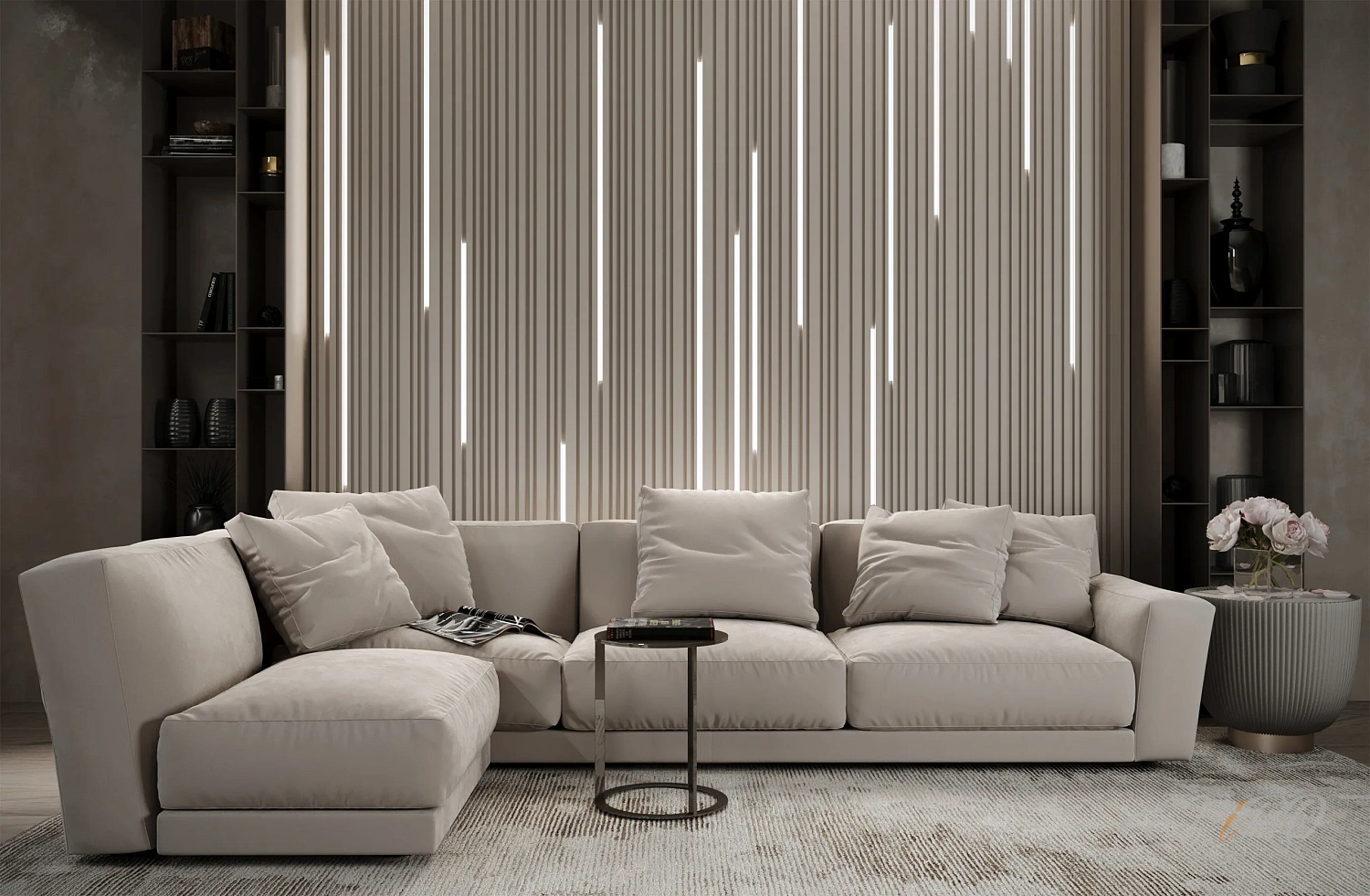 Стеновые 3 д панели купить Barcode + LED