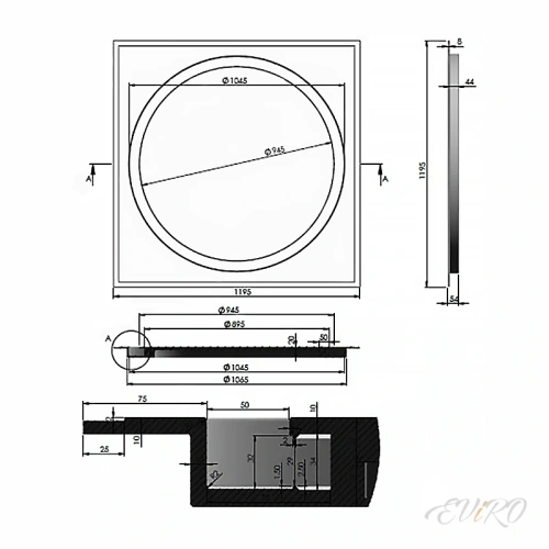 Встраиваемый круговой светильник EViRO ВКС арт. 1195s
